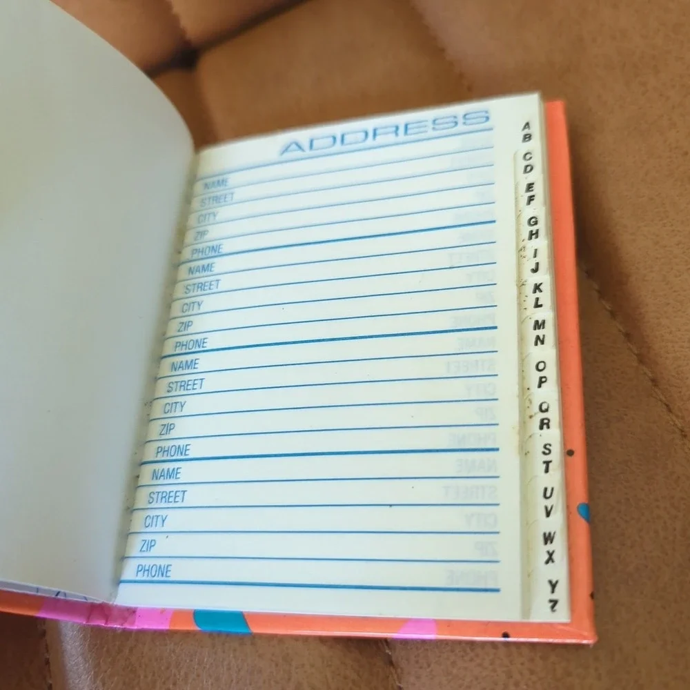 Vintage Disney Address Book‎ 1991 Mead Never Used Taiwan Goofy Donald Duck